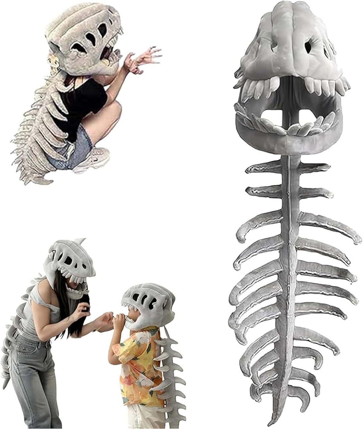 Dino Skeleton Wearable Plush Costume