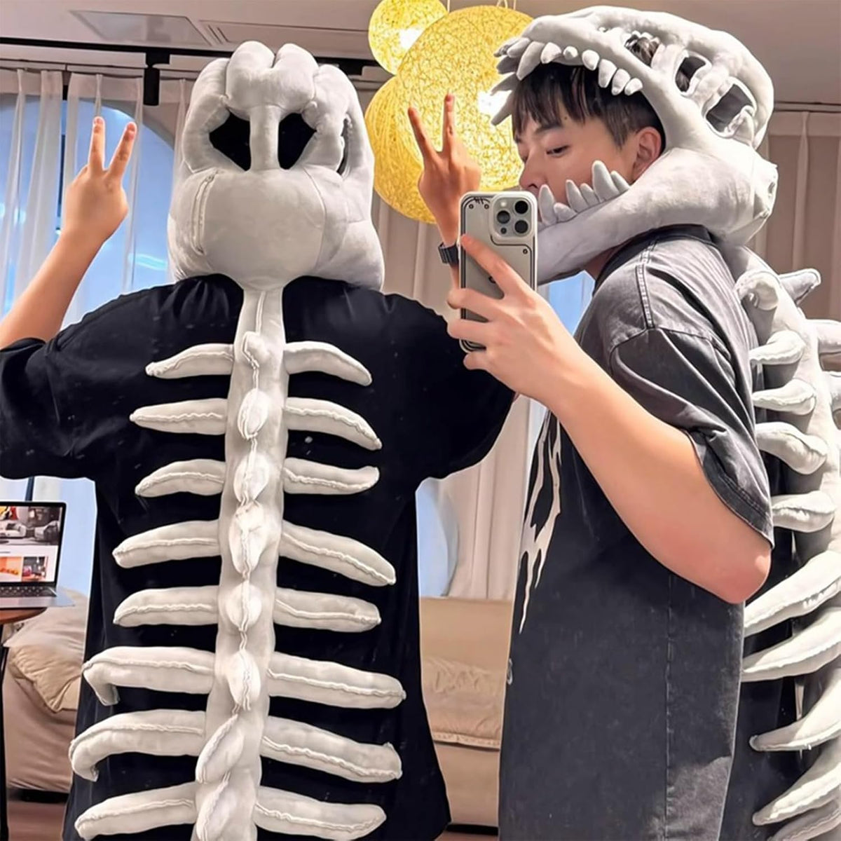 Dino Skeleton Wearable Plush Costume